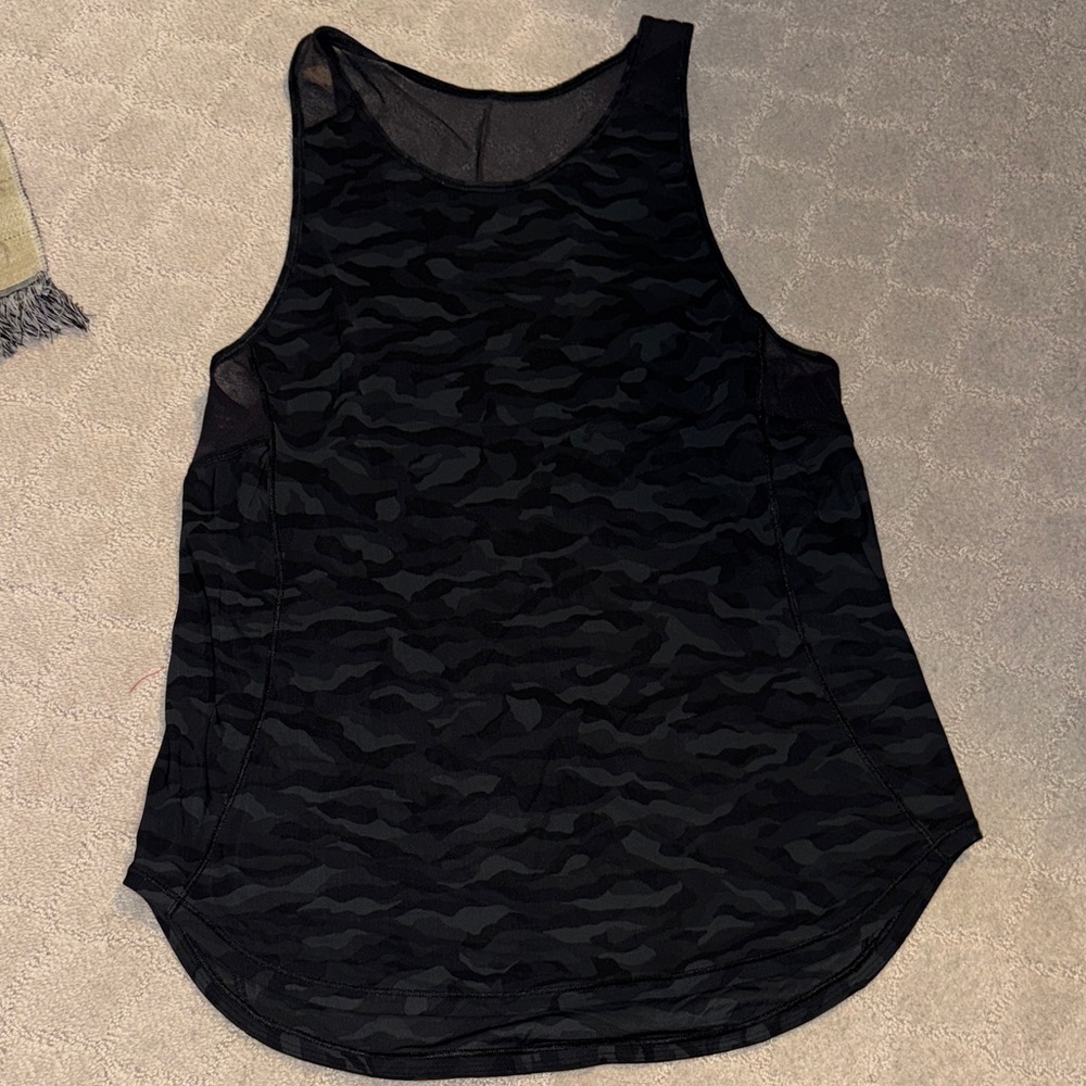Lululemon Black Camouflage Women's Tank Top